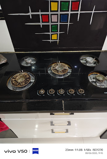 5-burner gas hob repair and cleaning