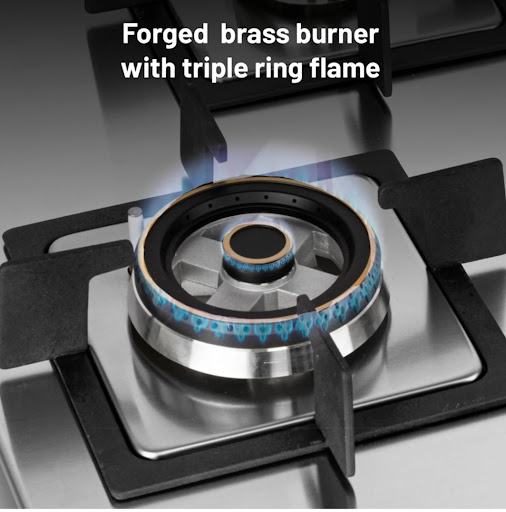 Technician repairing a gas stove burner